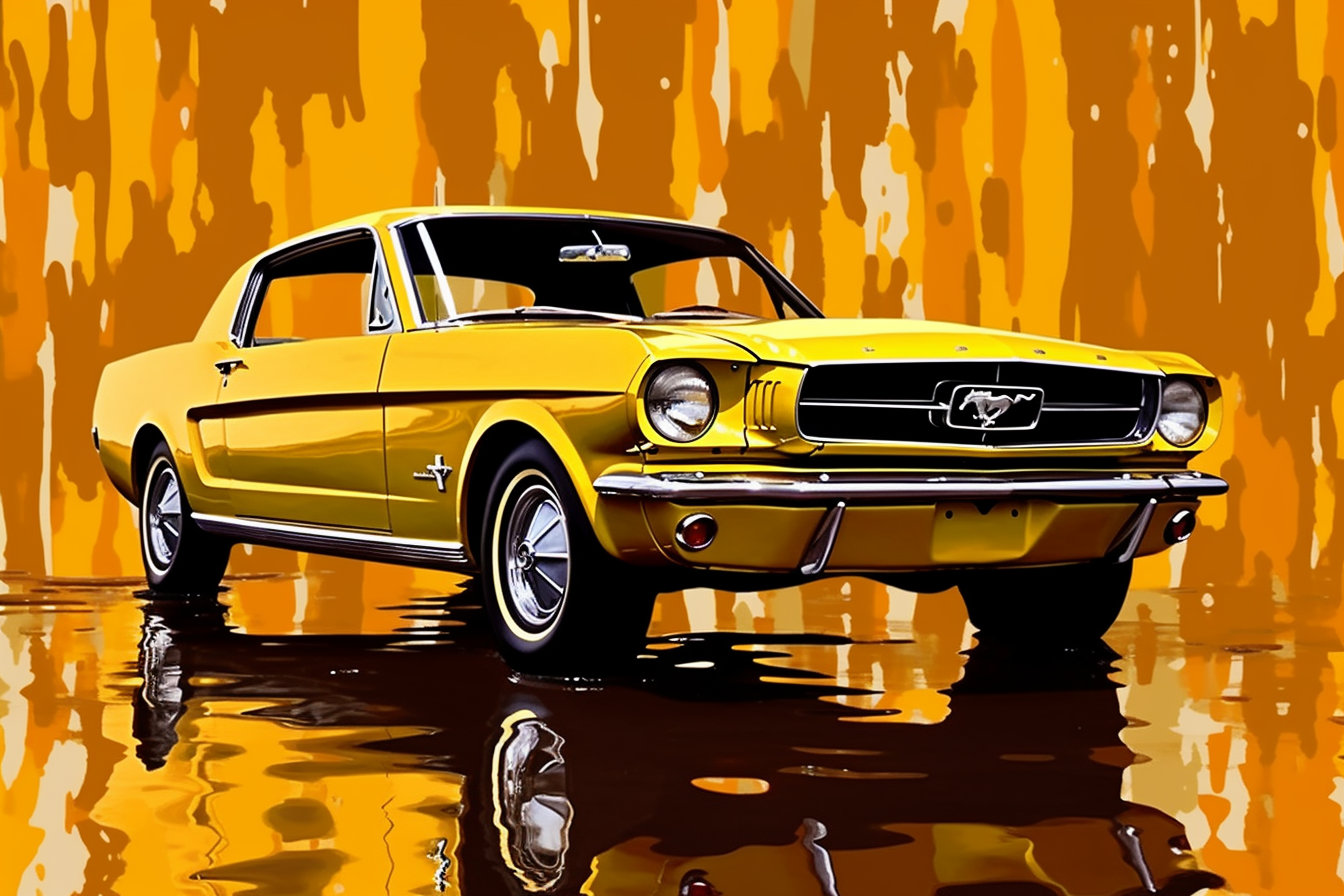 Klassisk Mustang i Gult