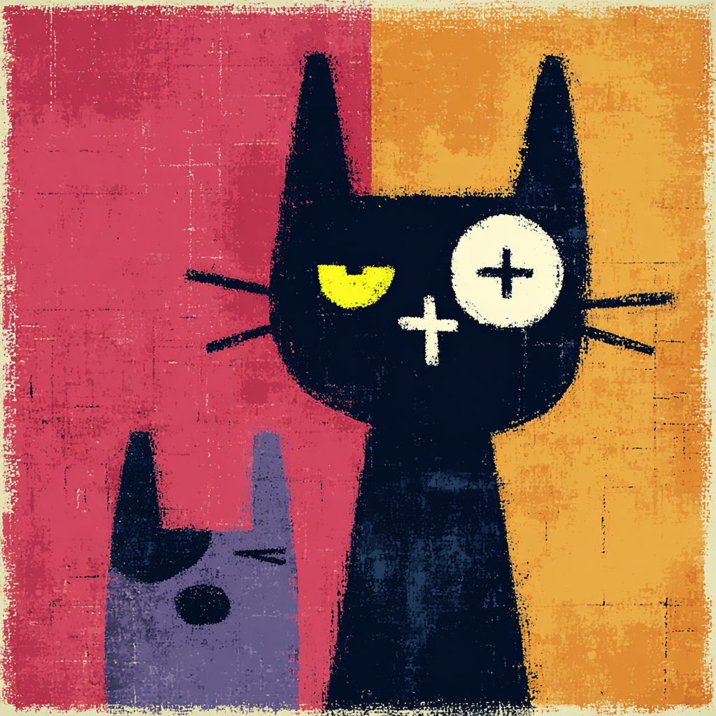 Färgglada Kattkompisar