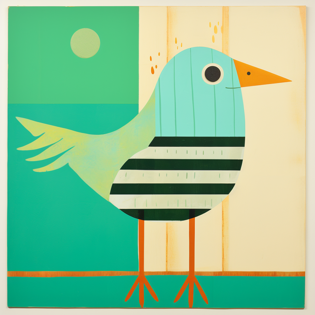 Färgglad Fågelkonst