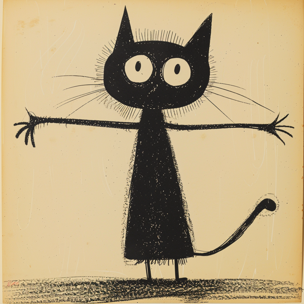 Katt med stora ögon