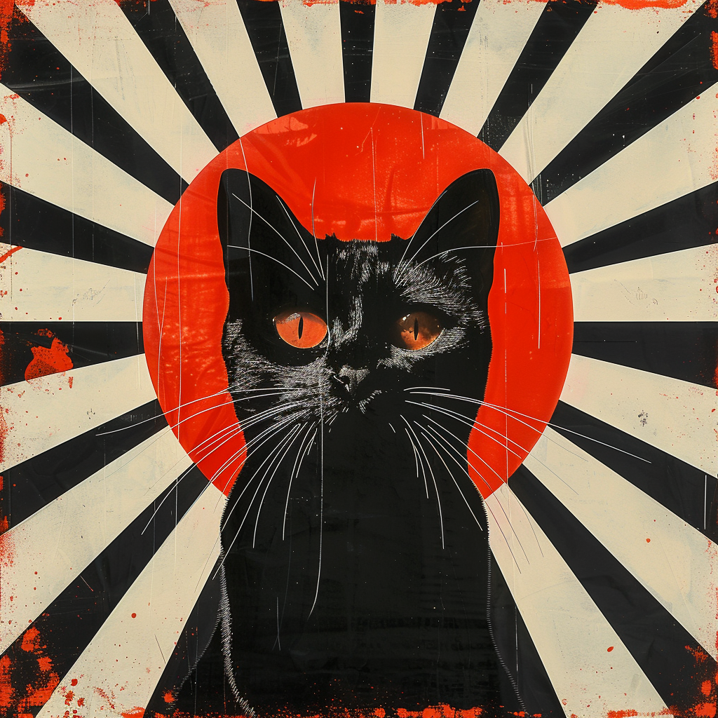Mystisk Katt i Röd