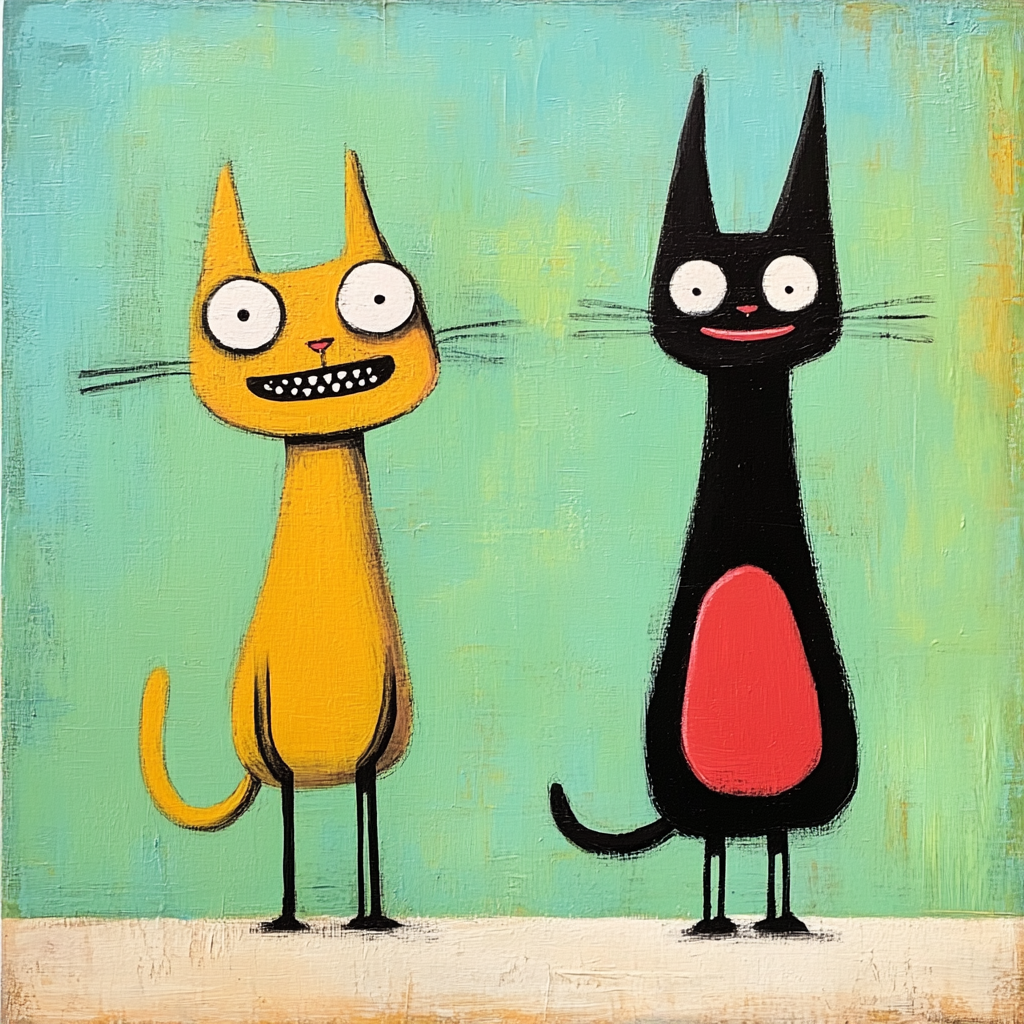 Lekfulla kattvänner