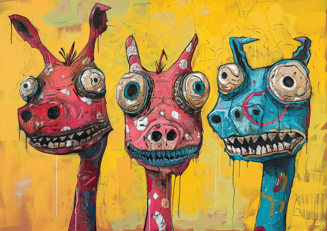 Färgglada Monsterhästar