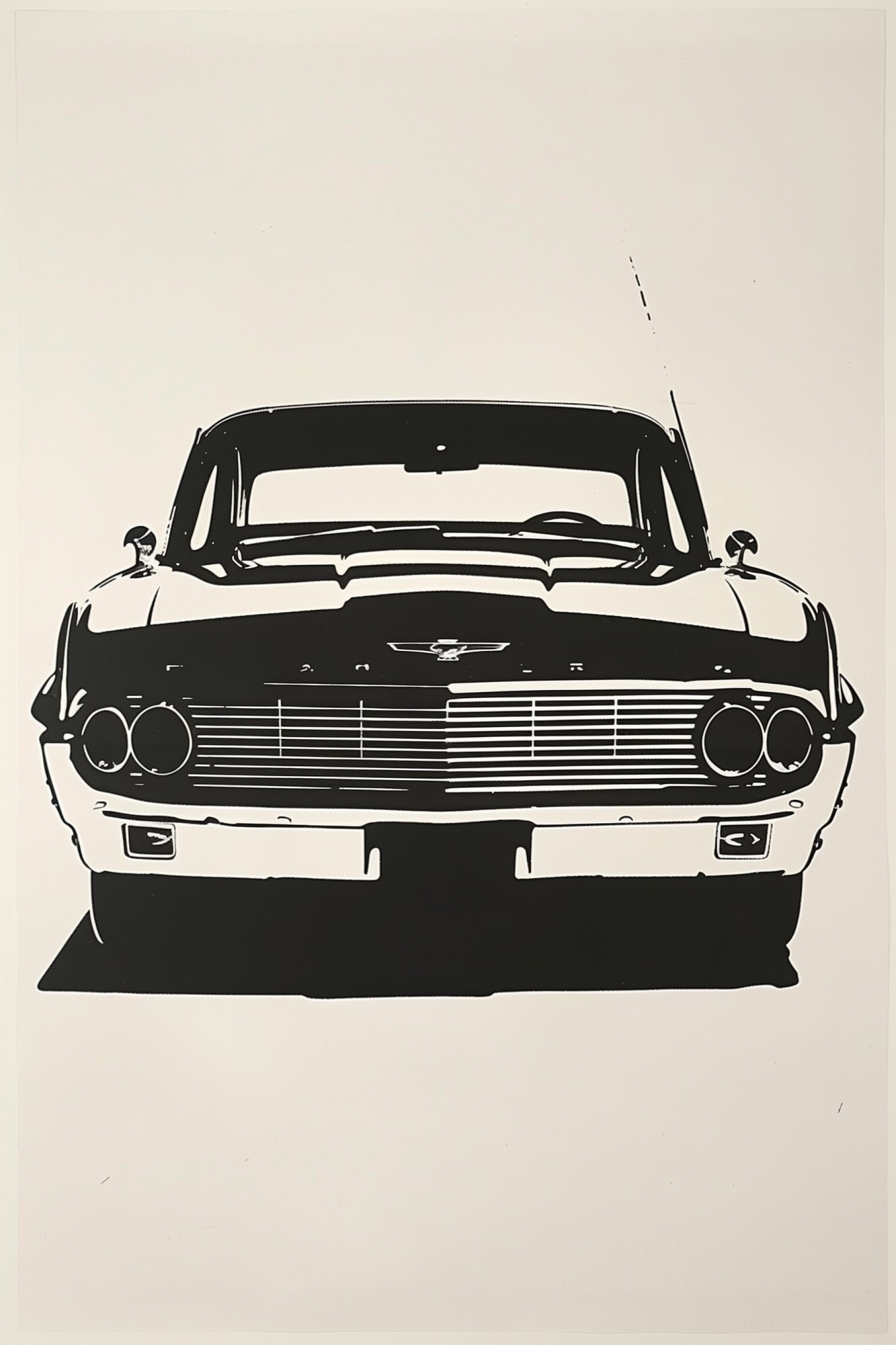 Poster med motivet Klassisk Bil Silhuett
