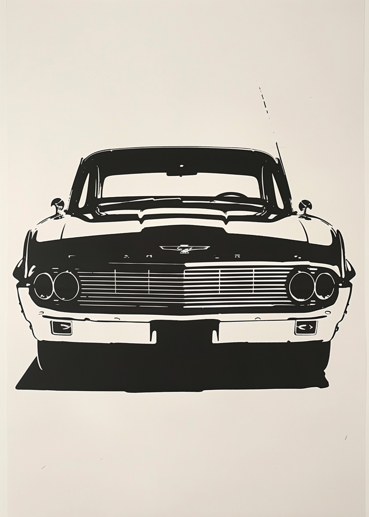 Poster med motivet Klassisk Bil Silhuett