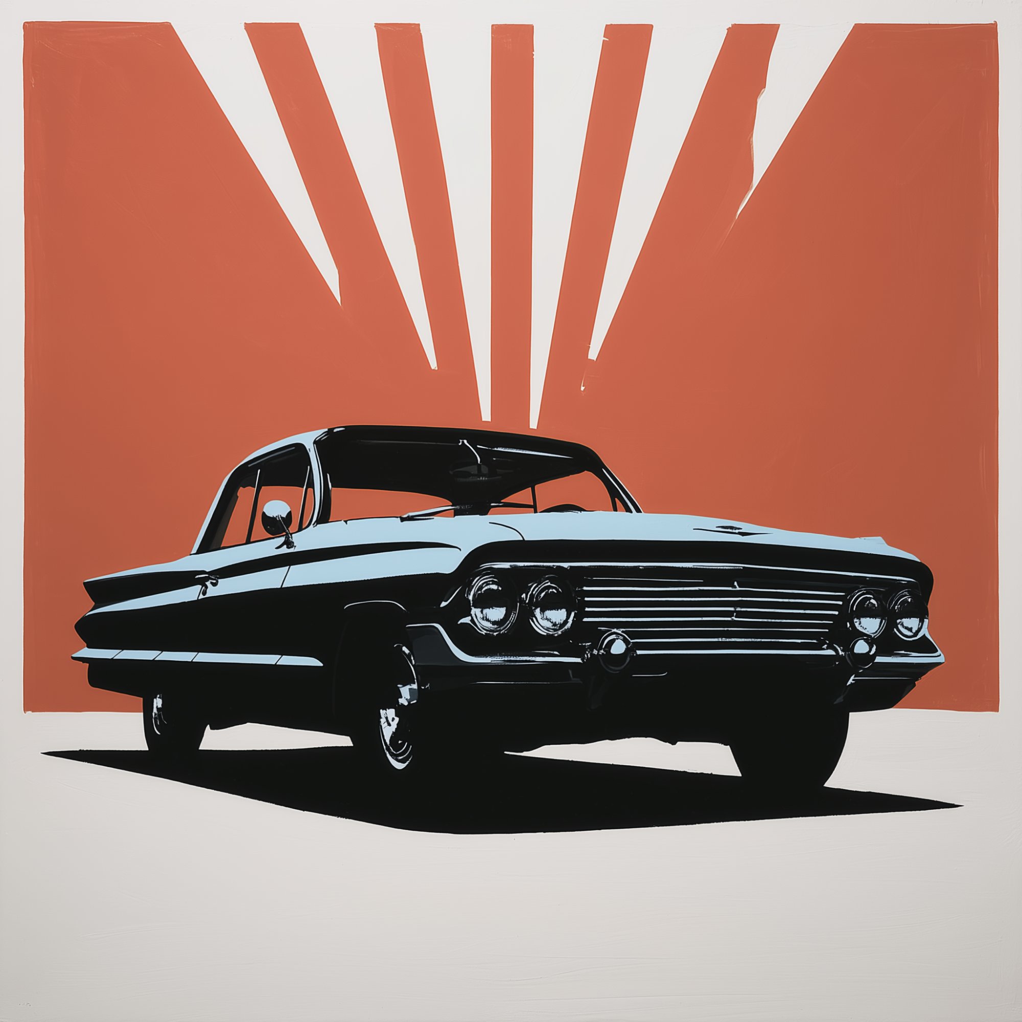 Poster med motivet Retro Bil i Fokus