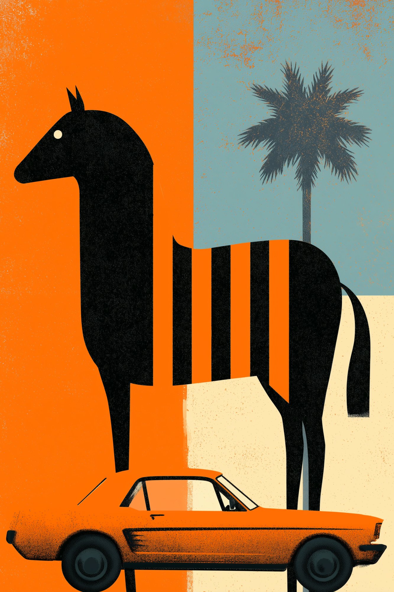 Poster med motivet Vintage Safari