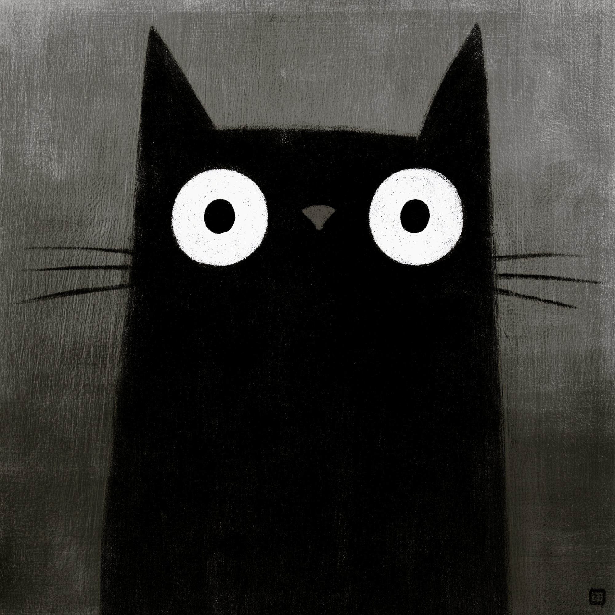 Poster med motivet Mystisk Svart Katt