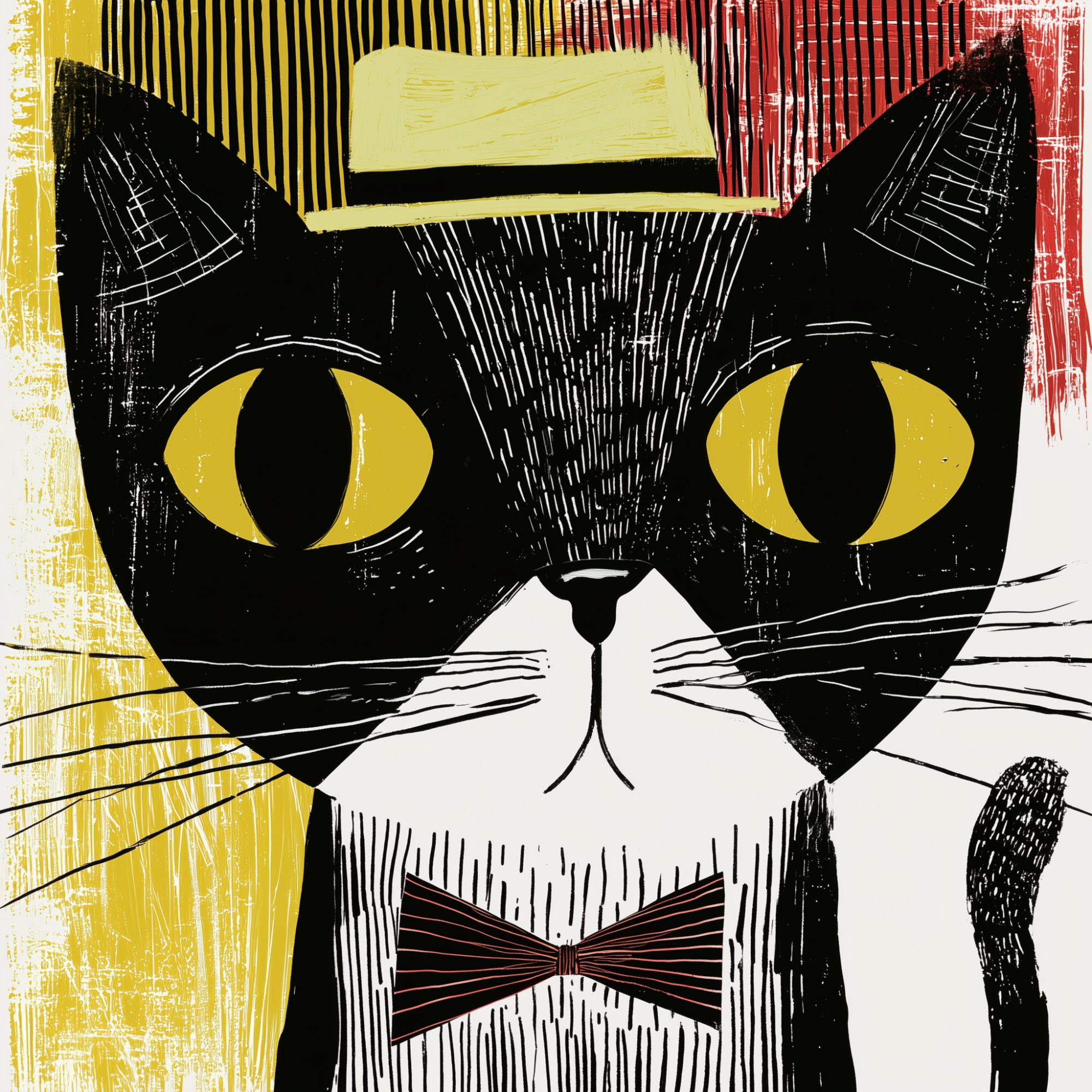 Poster med motivet Stilfull Kattkonst