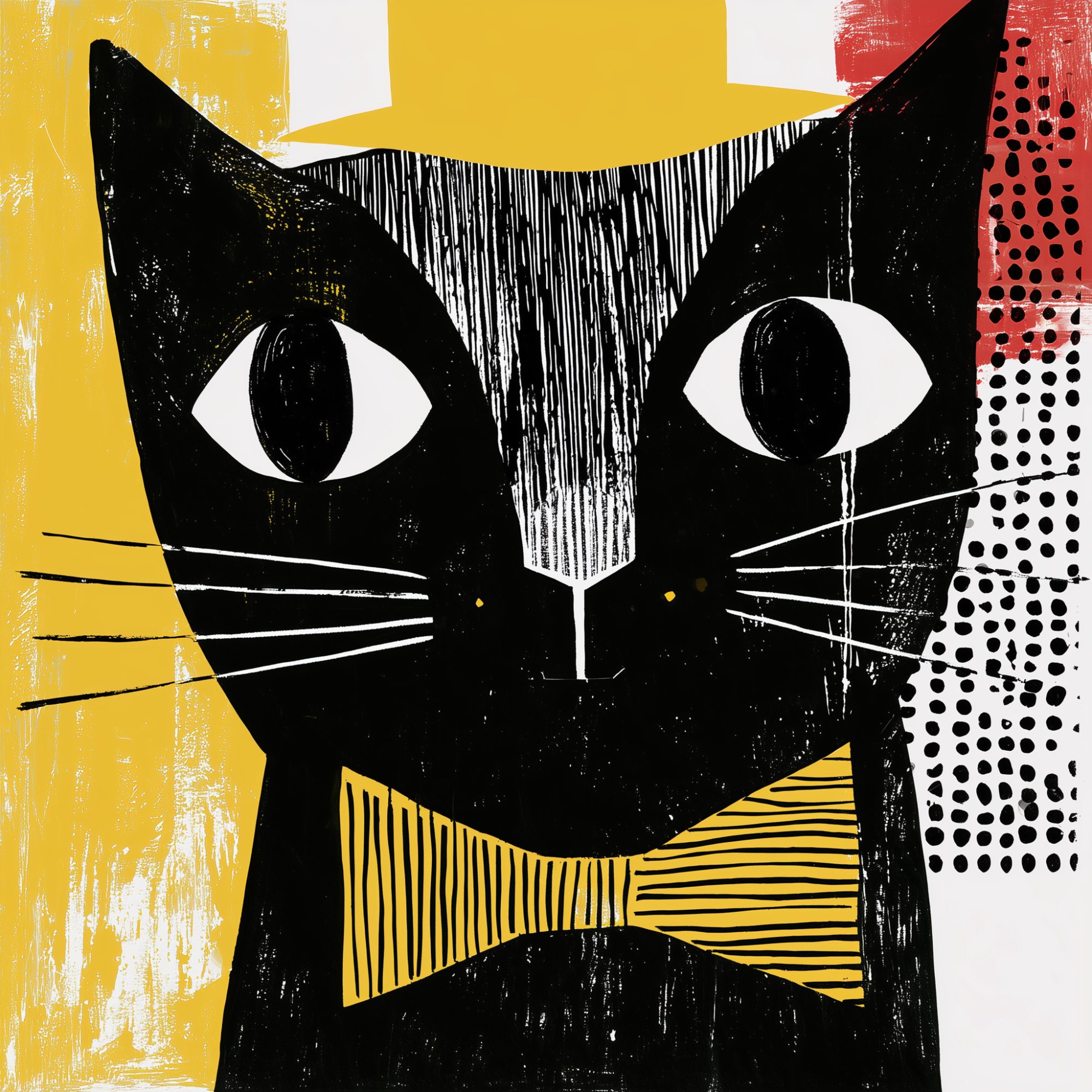 Poster med motivet Stilsäker Kattkonst