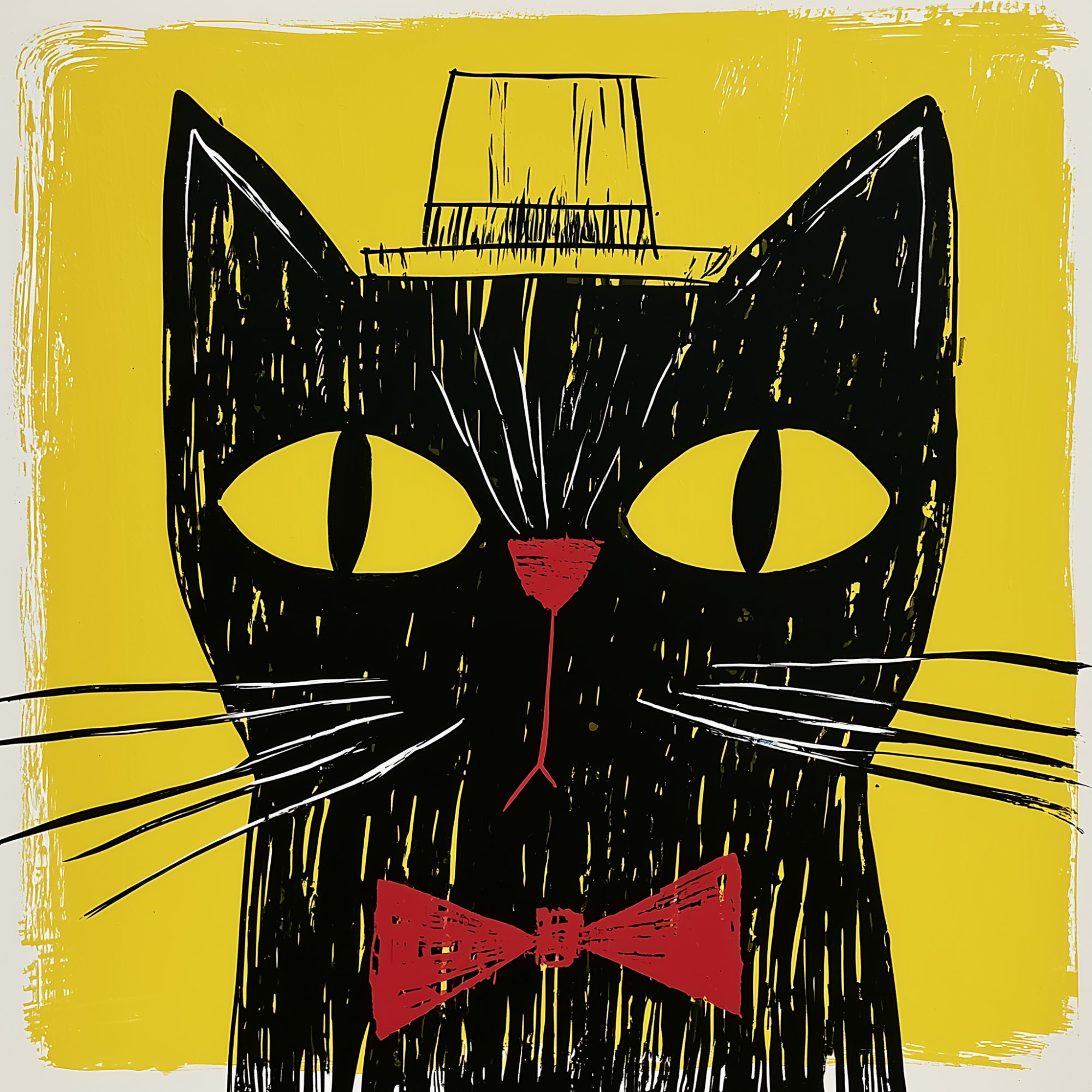 Poster med motivet Elegant kattkonst