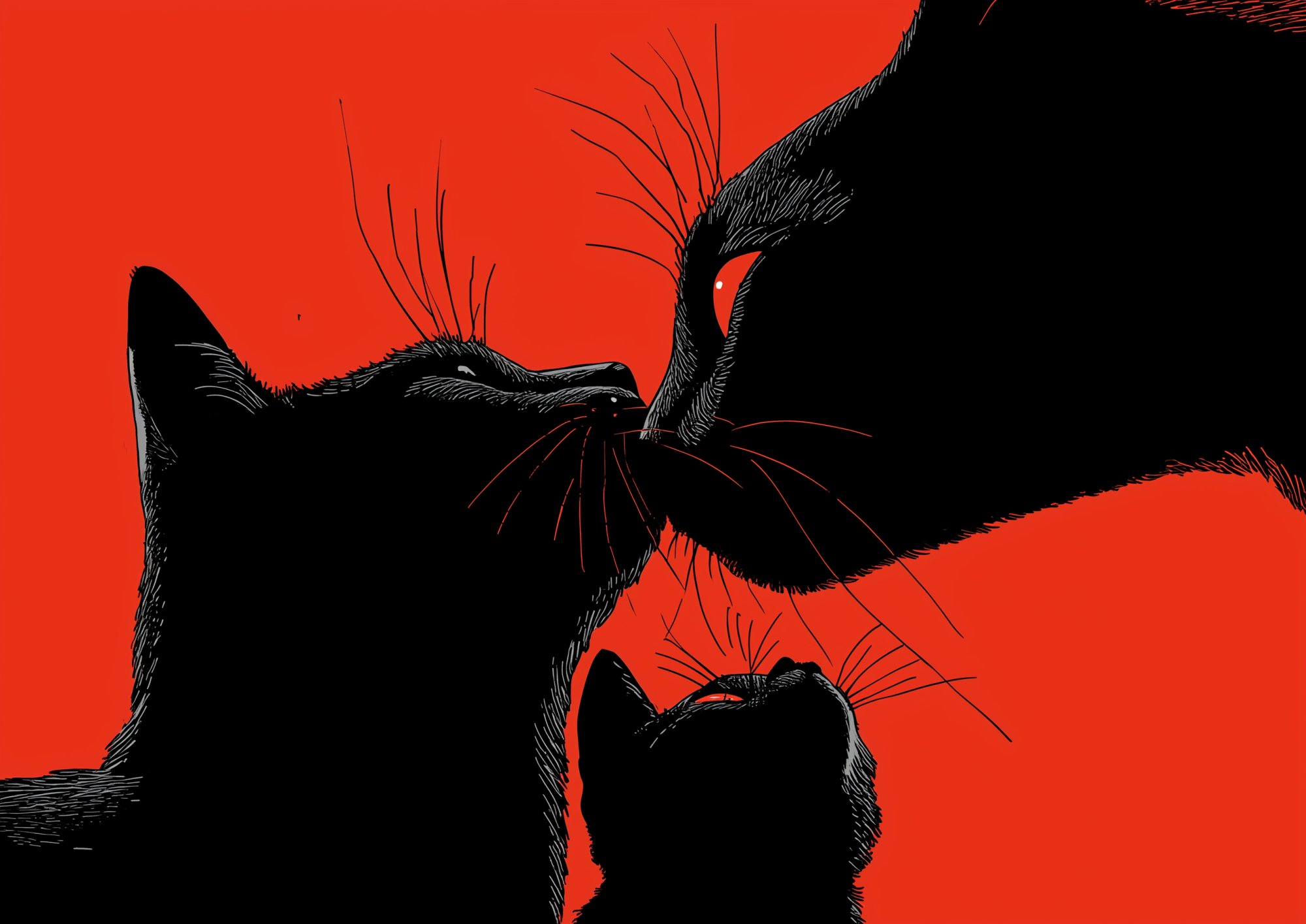 Poster med motivet Kattens Intimitet