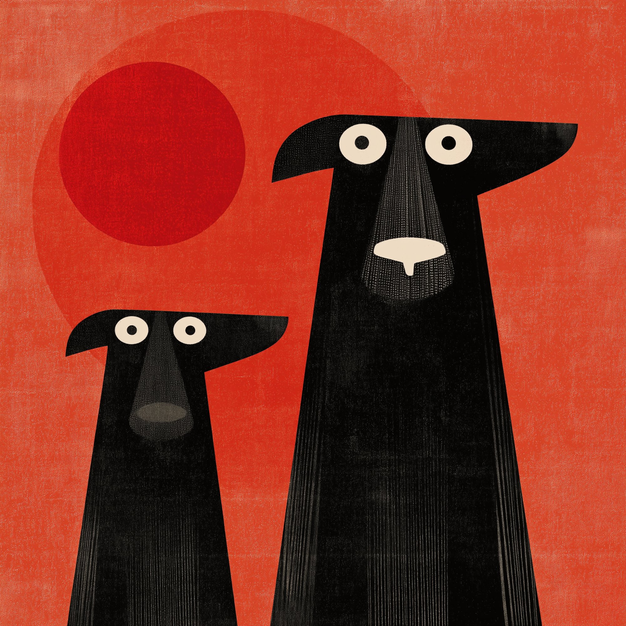 Poster med motivet Svartvitt hundporträtt