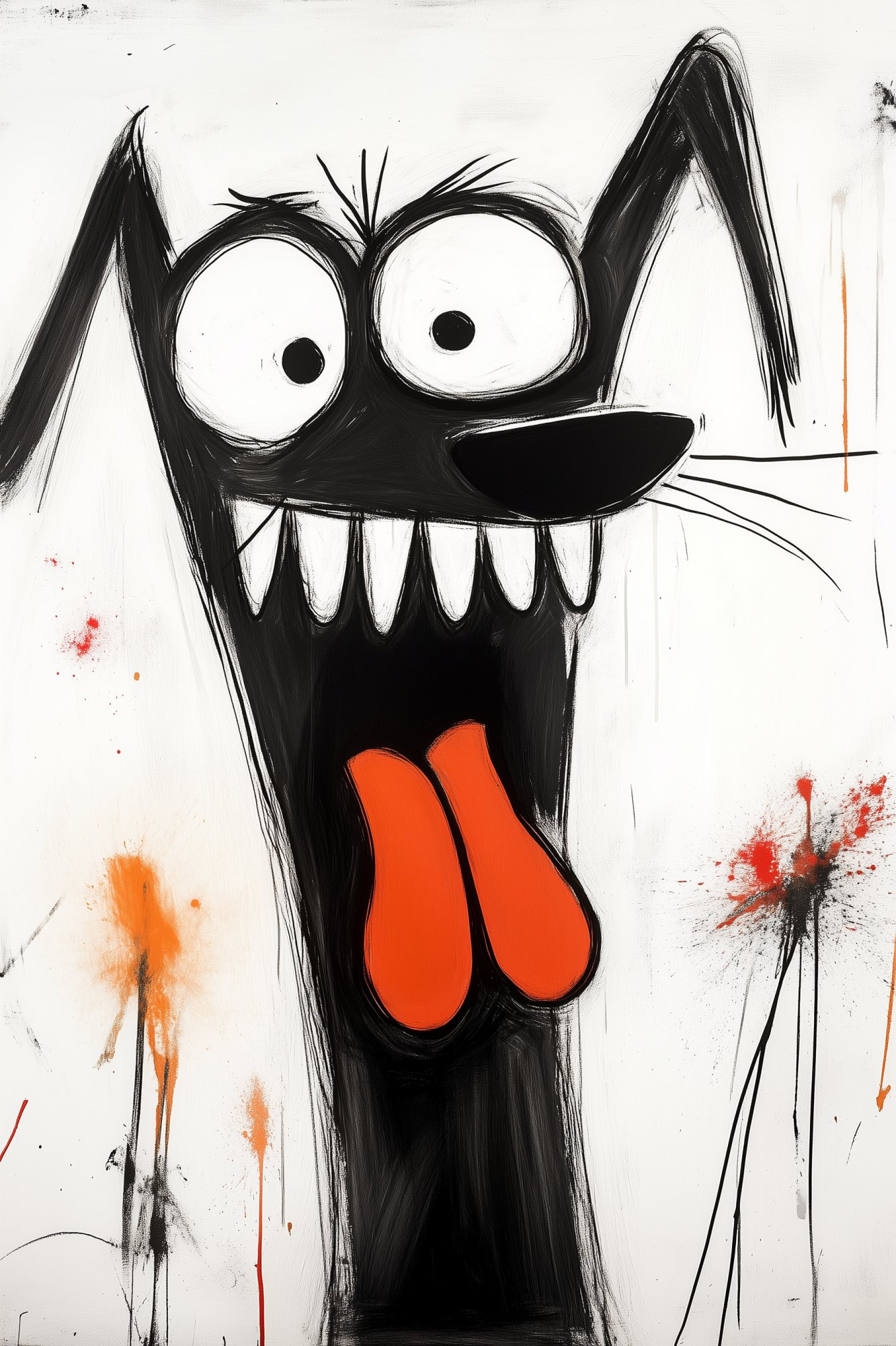 Poster med motivet Skrikande Hund