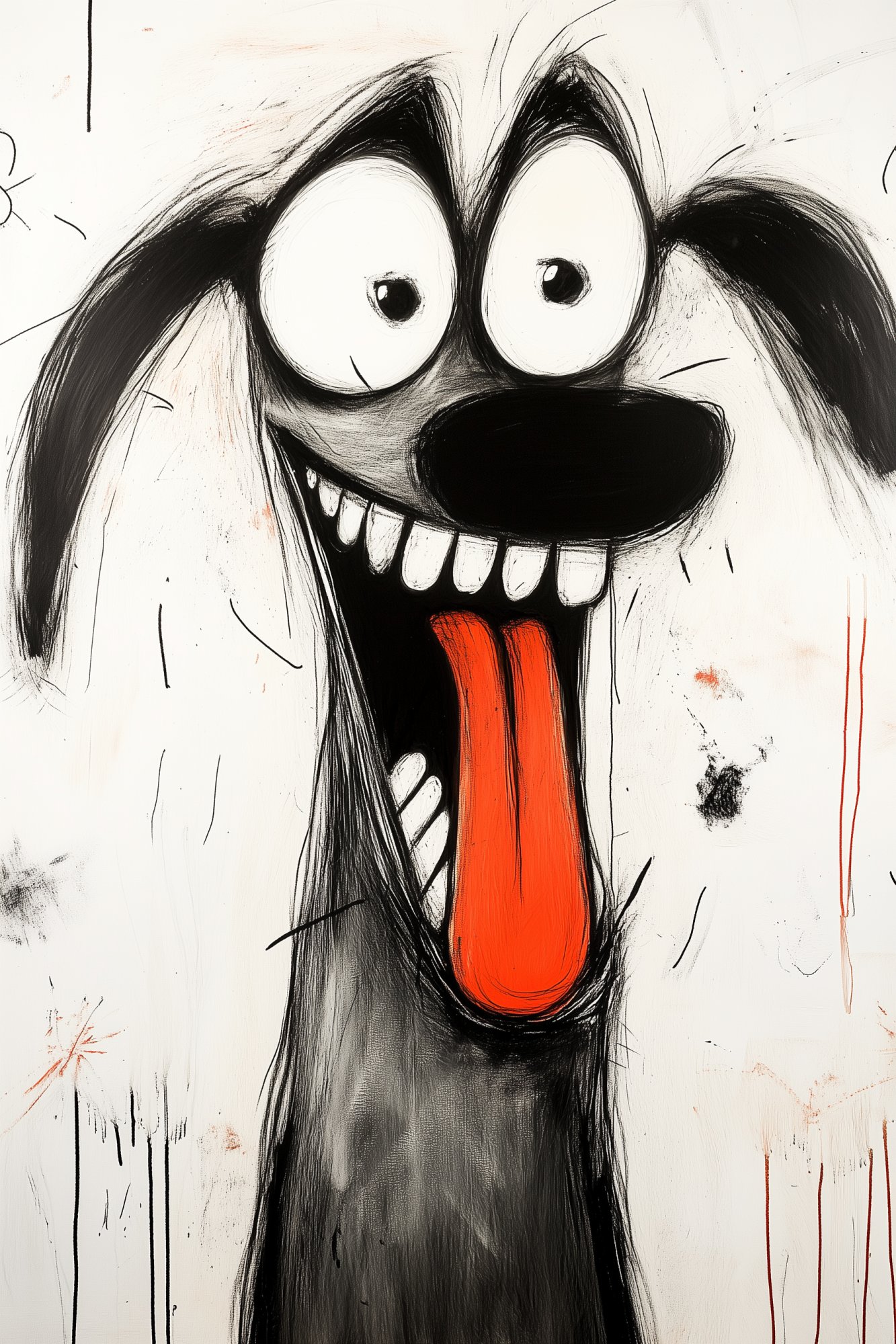 Poster med motivet Glad Hund