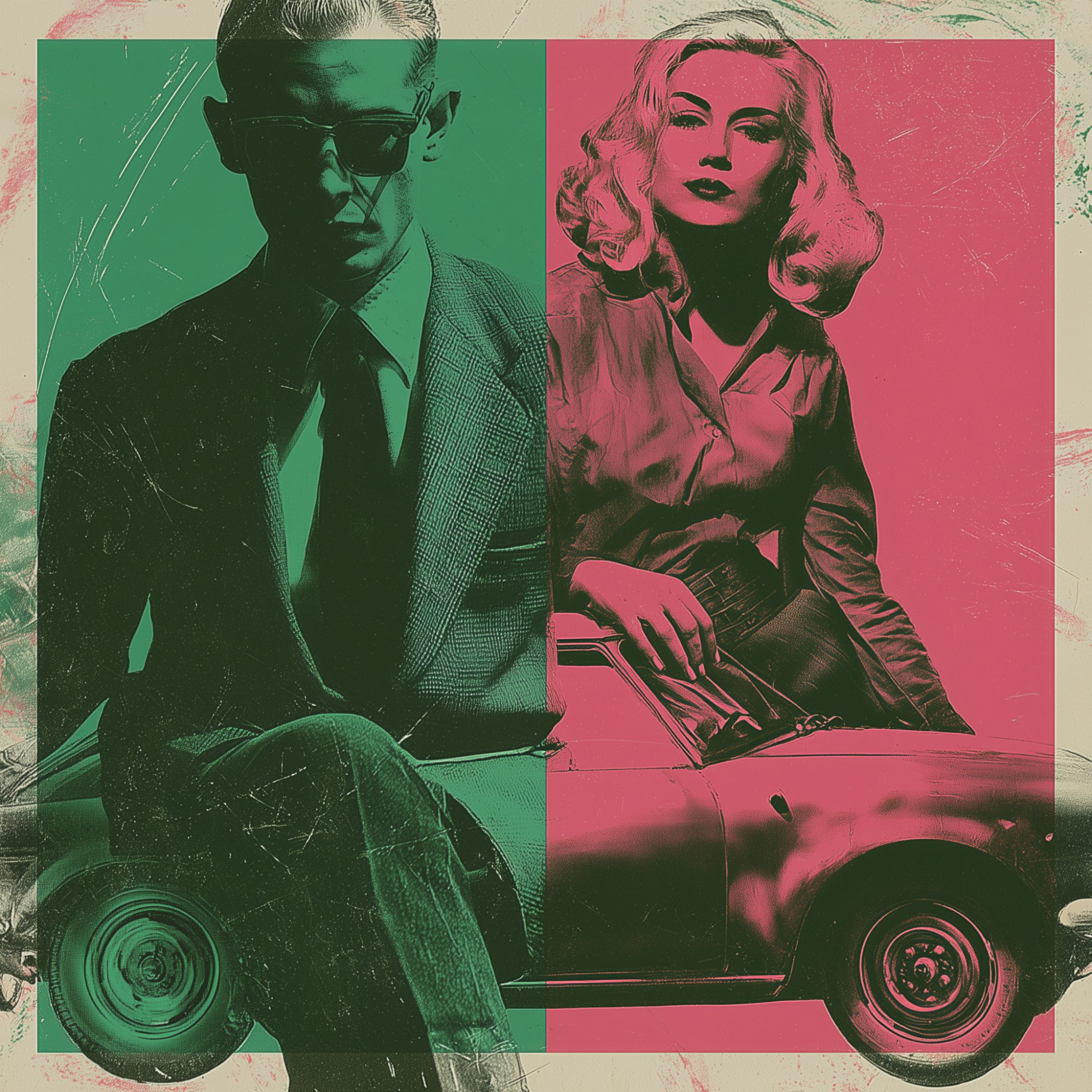 Poster med motivet Retro Chic i Färg