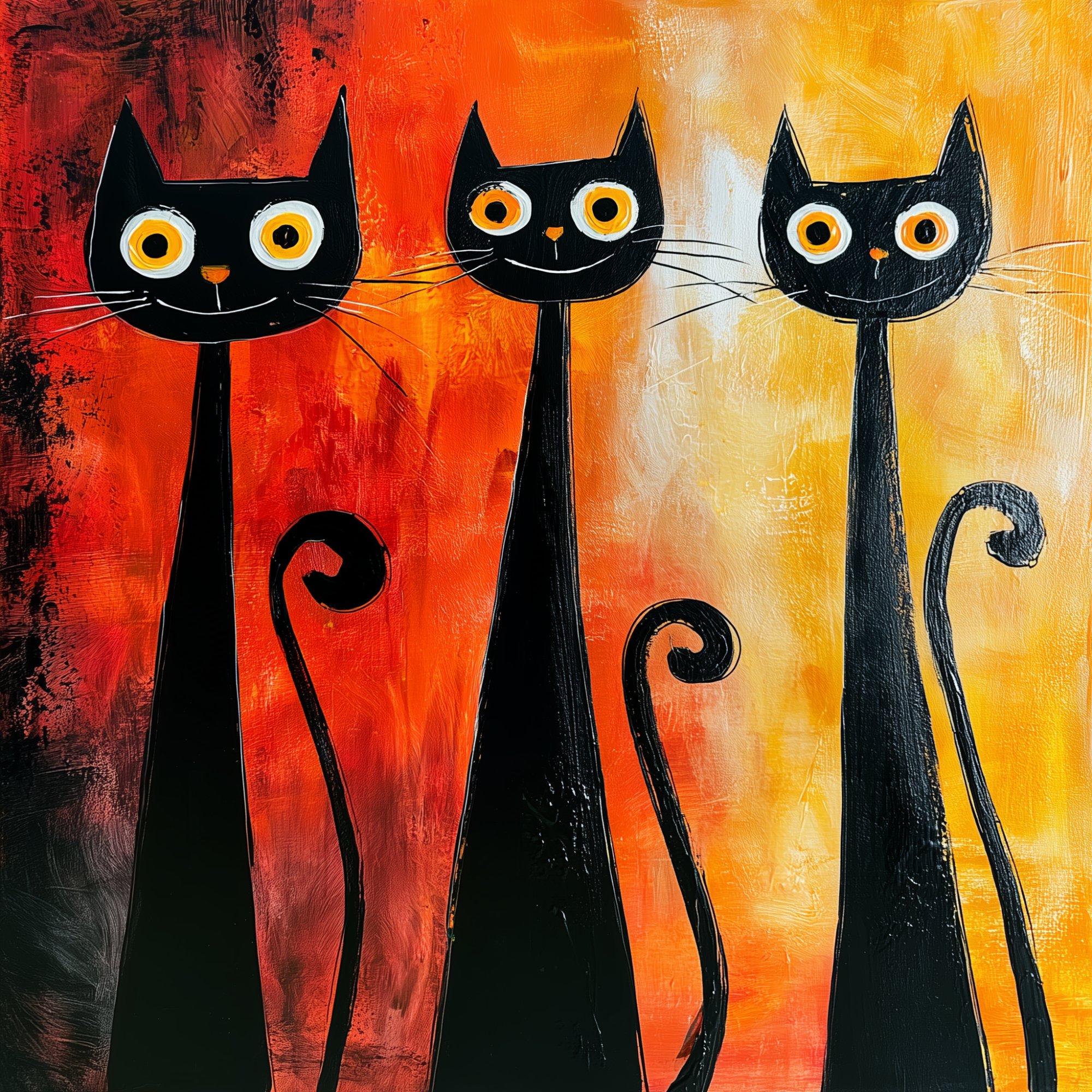 Poster med motivet Kattens Mystiska Trio