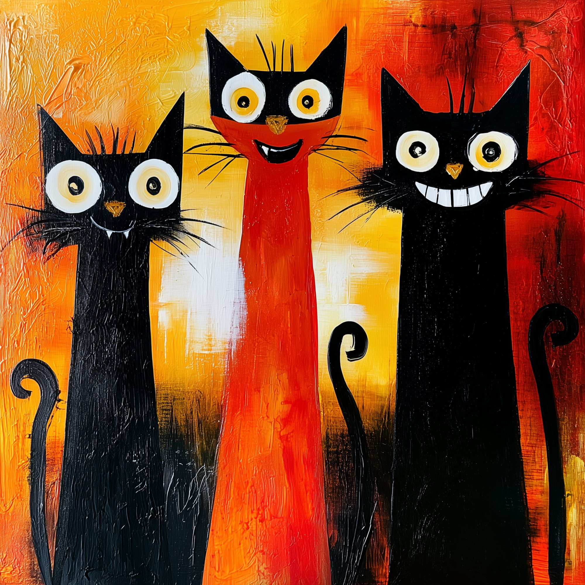 Poster med motivet Glada Katter