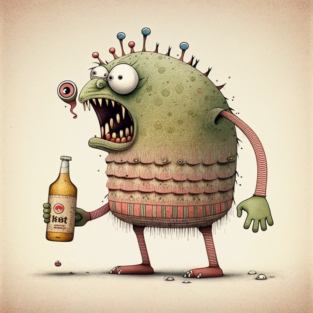 Poster med motivet Färgglad Monstervärld