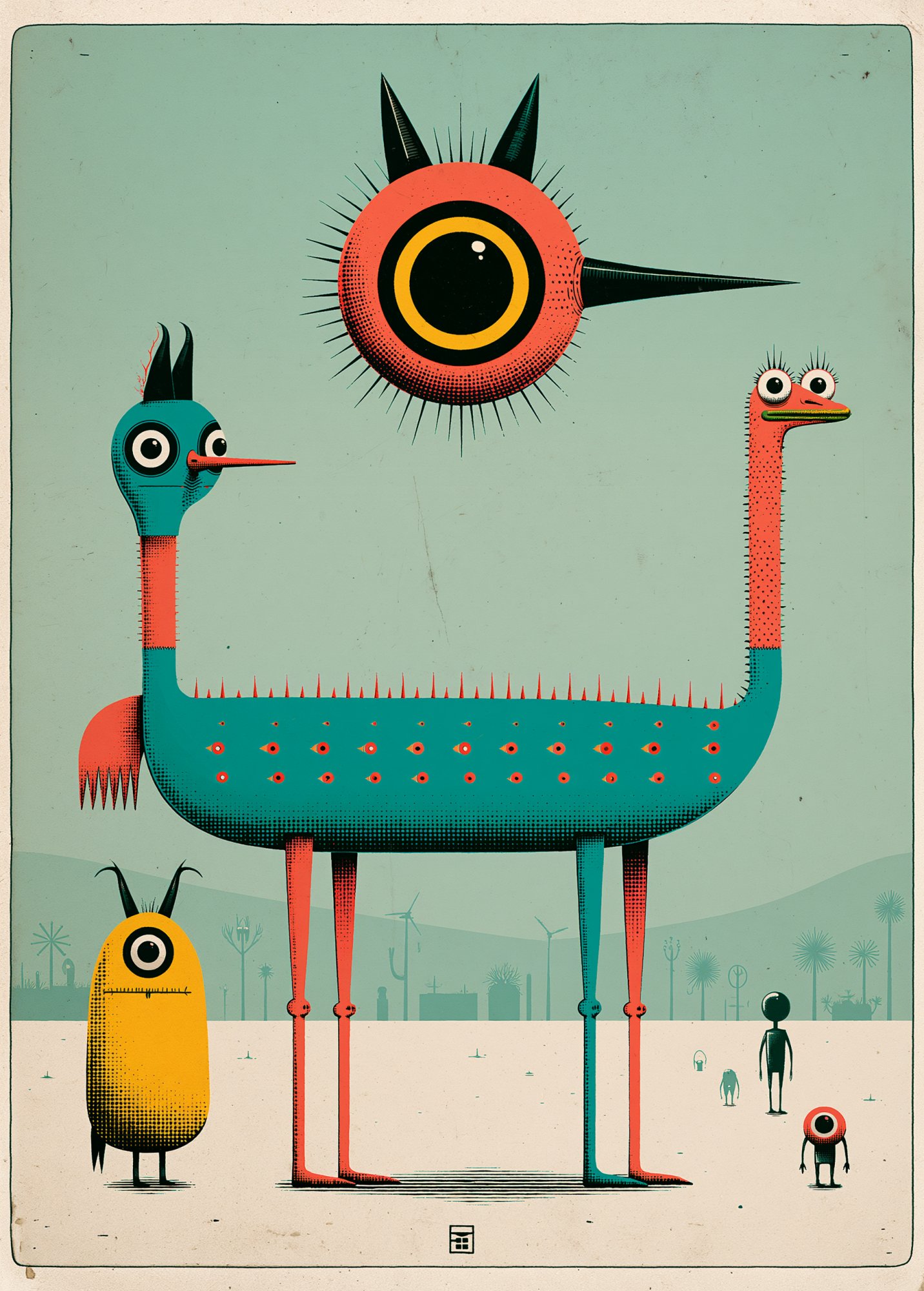 Poster med motivet Färgglad Kreativitet
