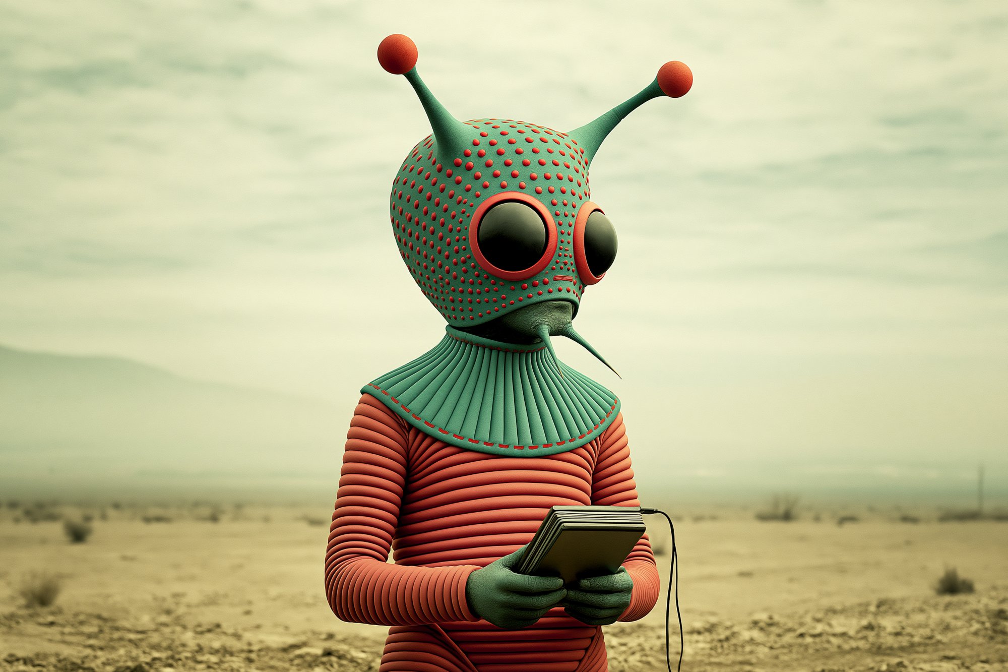 Poster med motivet Extraterrestrial Läsare