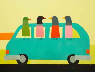 Färgglad Fågsamhet