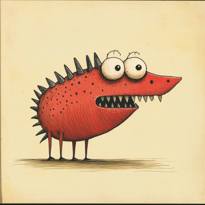 Skrattande röd vän