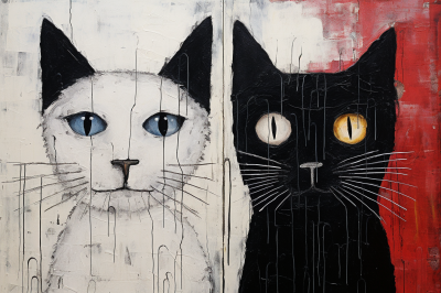 Kontrasterande Katter