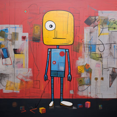 Färgglad Figur med Lekfullhet