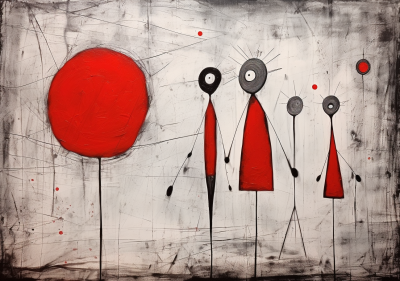 Abstrakt Familjekonstellation