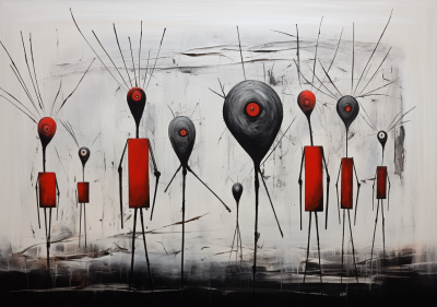 Abstrakt Människoskådespel