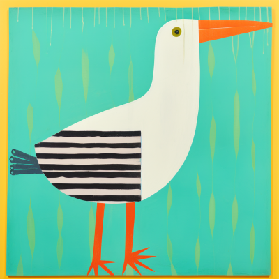 Färgsprakande fågel