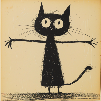 Katt med stora ögon