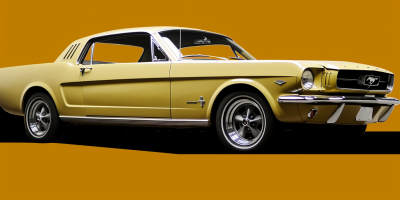 Klassisk Mustang i Gult