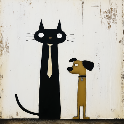 Katt och Hund Vänskap