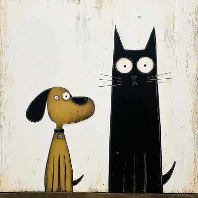 Katt och hunds vänskap