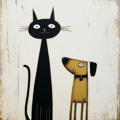 Katt och Hund Vänskap