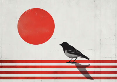 Minimalistisk fågelkonst