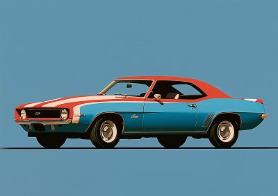 Retro Camaro i färgprakt