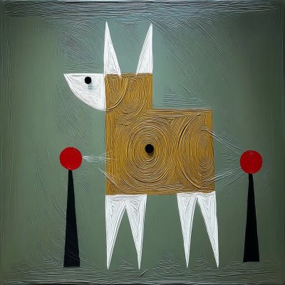 Abstrakt Hund i Färg
