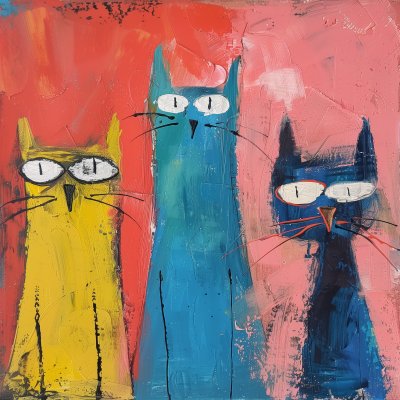 Färgglada Kattprofiler