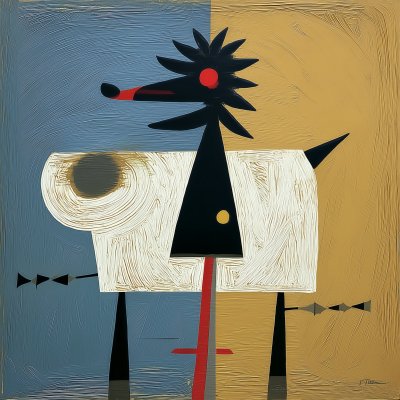 Abstrakt Hundkonst