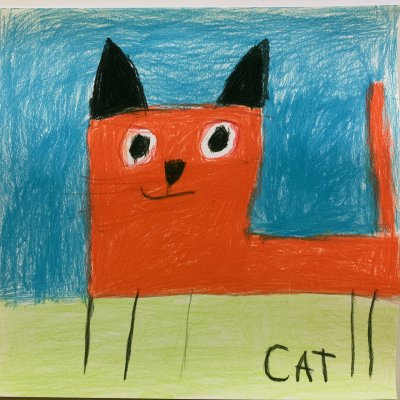 Färgglad Kattkonst
