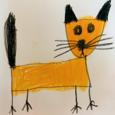 Härlig katt i färg