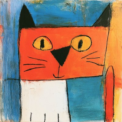 Färgglad Kattkonst
