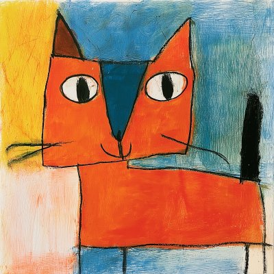 Färgglad Kattkonst