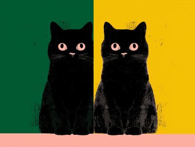 Mörka katter i kontrast