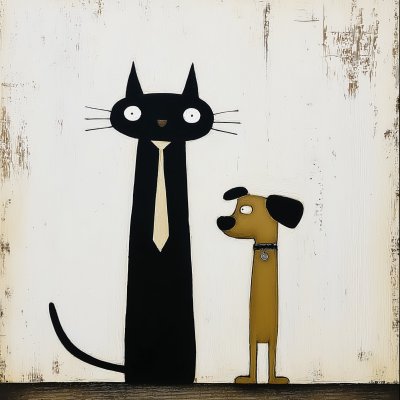Katt och Hund Vänskap