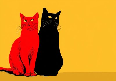 Kattduo mot gult