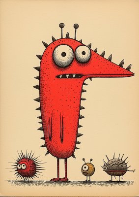 Färgglada Monster